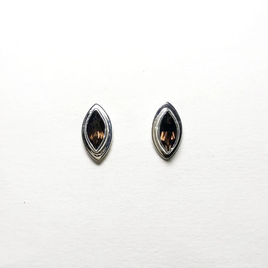 Smoky Quartz Stud Earrings