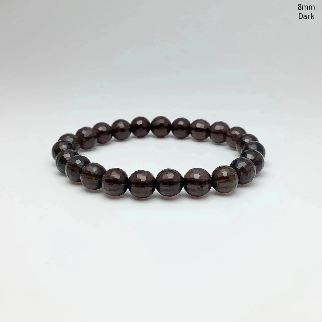 Smoky Quartz Faceted Beaded Bracelet