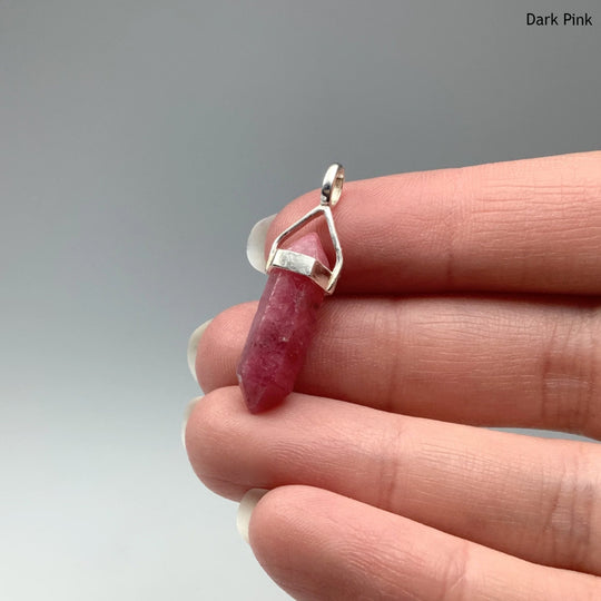 Rhodonite Double Terminated Point Pendant