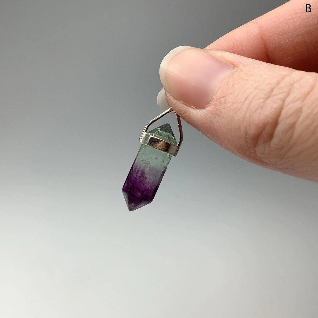 Fluorite Double Terminated Point Pendant