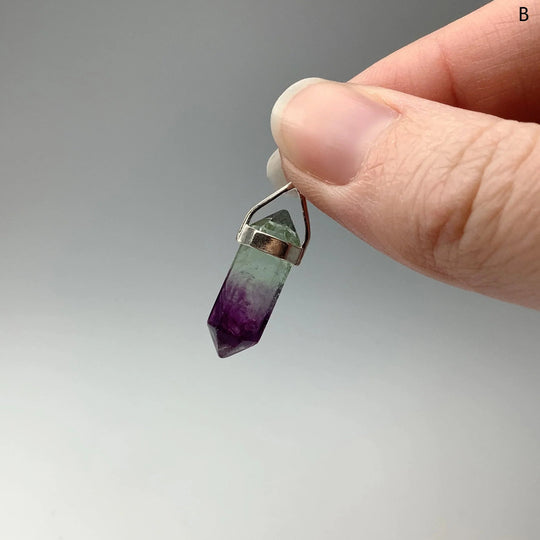 Fluorite Double Terminated Point Pendant