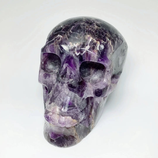 Large Chevron Amethyst Crystal Skull