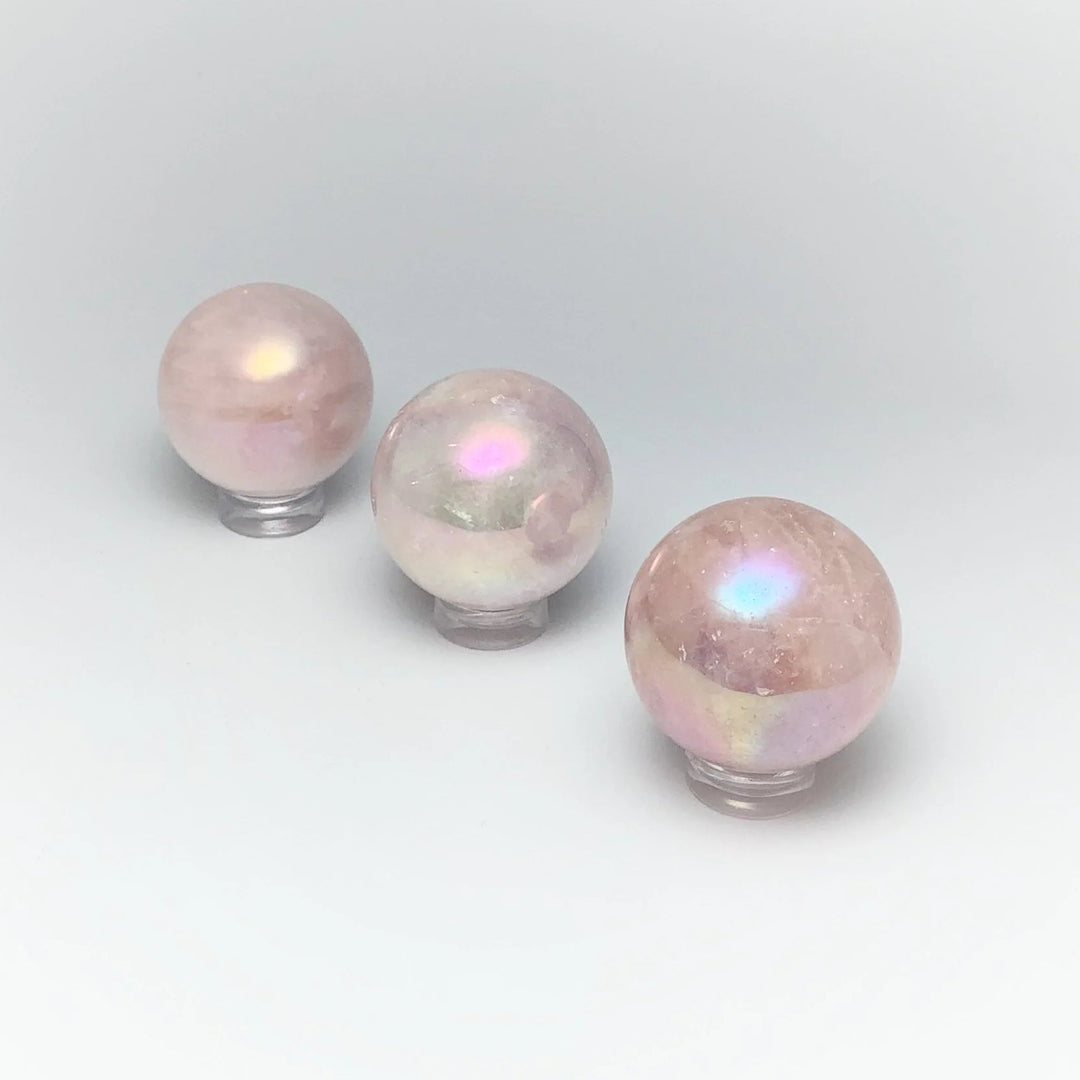 Aura Rose Quartz Sphere at $65 Each