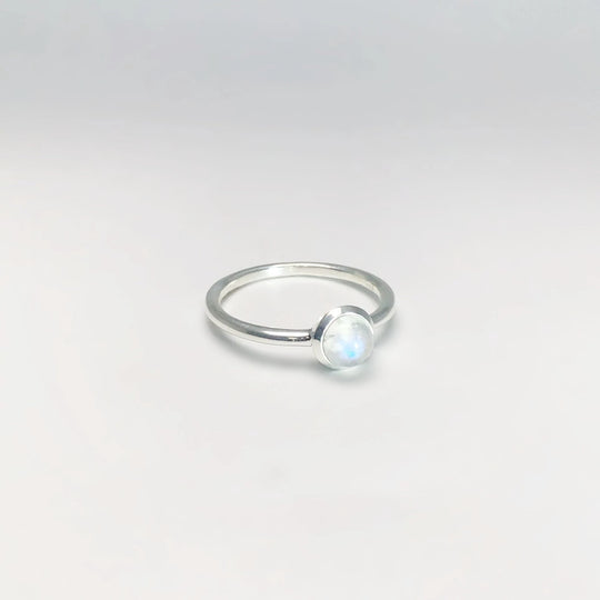 Rainbow Moonstone Ring