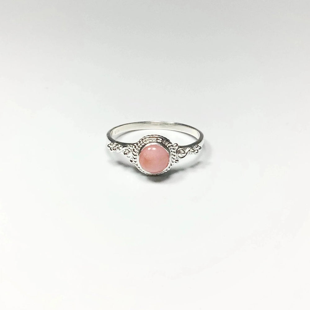 Pink Peruvian Opal Ring