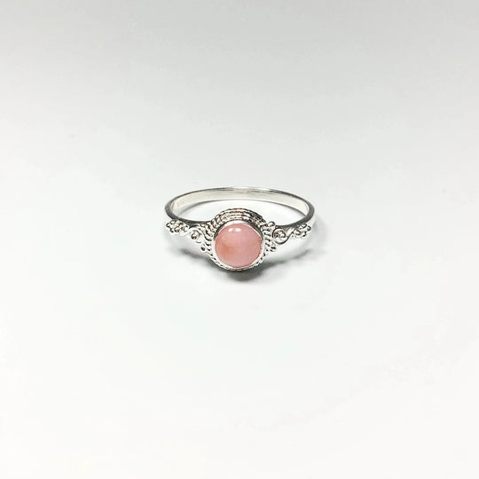 Pink Peruvian Opal Ring