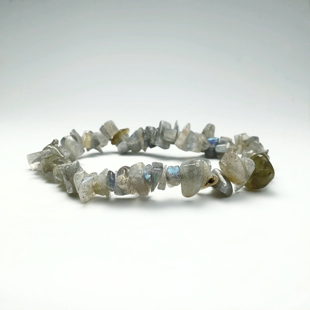 Labradorite Chip Beaded Bracelet