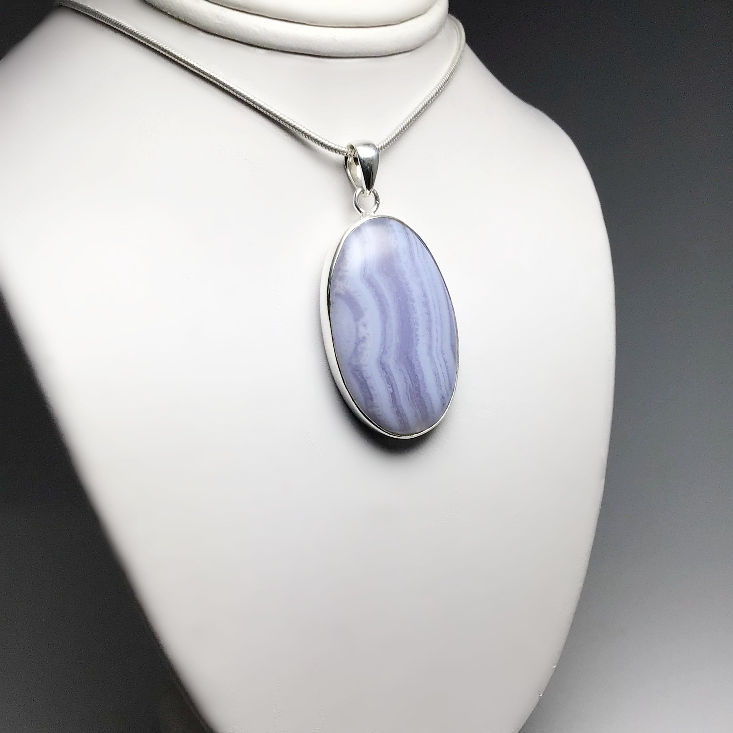 Blue Lace Agate Pendant