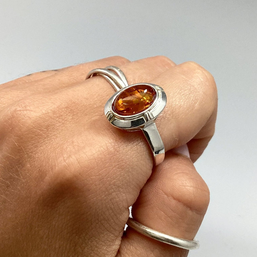 Cognac Amber Ring