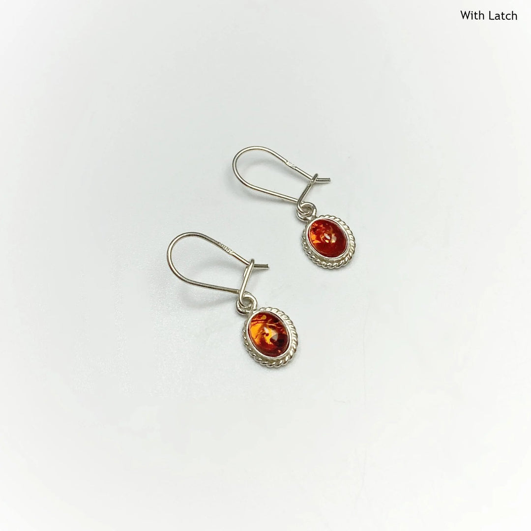 Cognac Amber Earrings