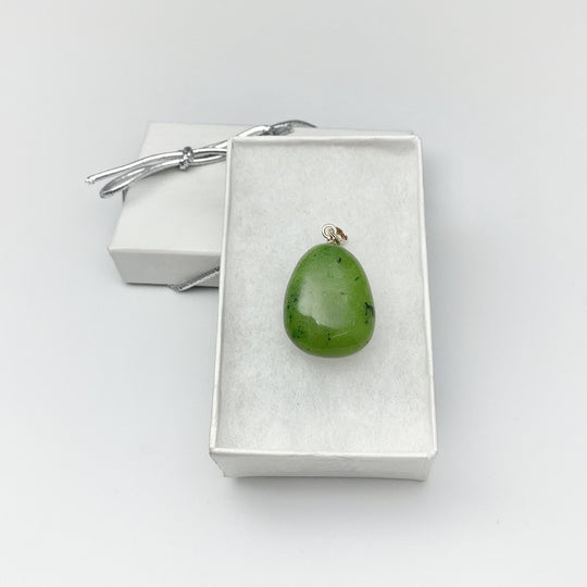 Canadian Jade Teardrop Pendant