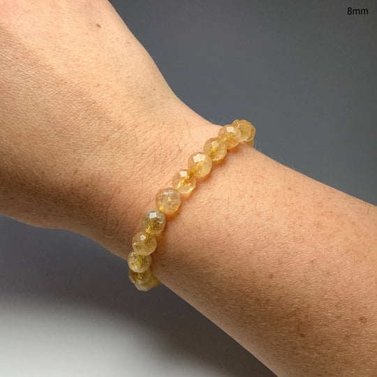 Citrine Faceted Beaded Bracelet