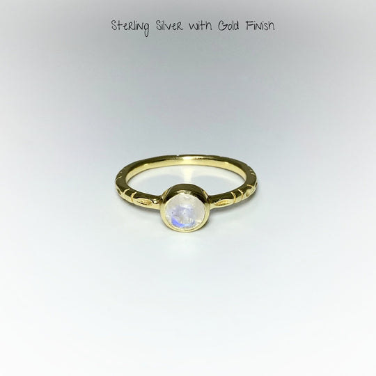 Rainbow Moonstone Ring