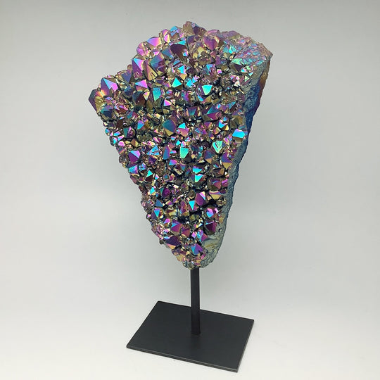 Rainbow Amethyst Druze Cluster On Stand