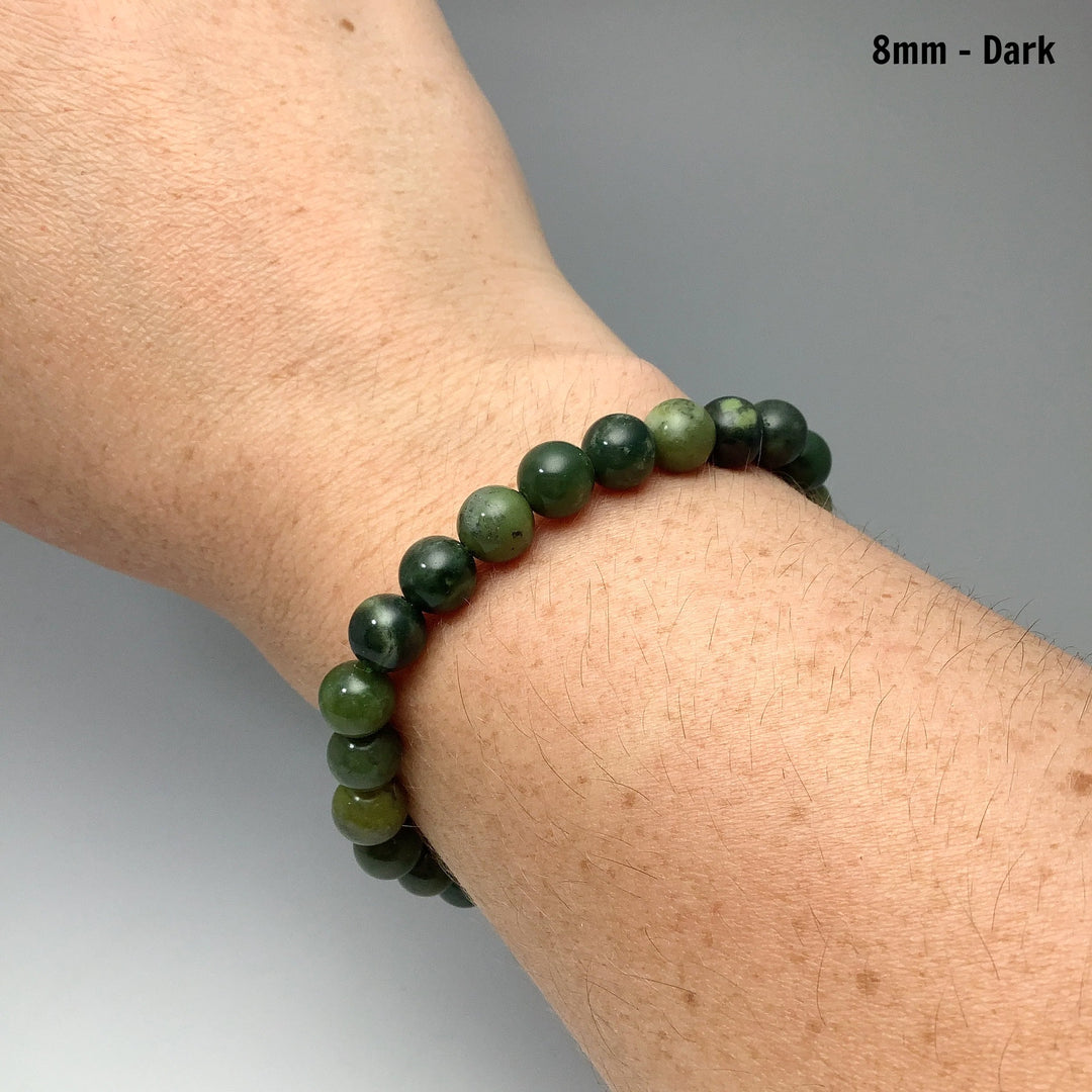 Mixed Green Canadian Jade Beaded Bracelet