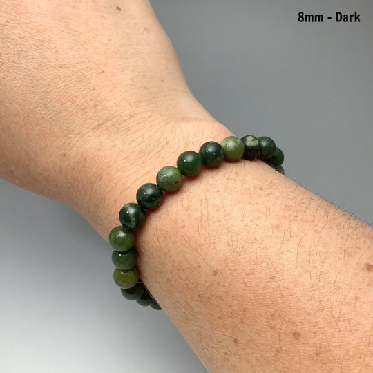 Mixed Green Canadian Jade Beaded Bracelet