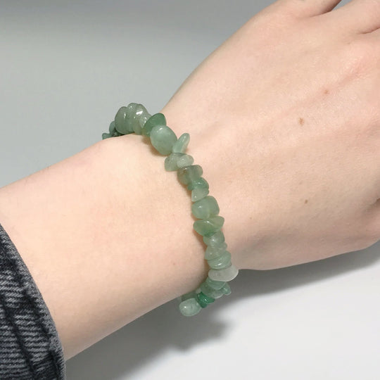 Green Aventurine Chip Beaded Bracelet