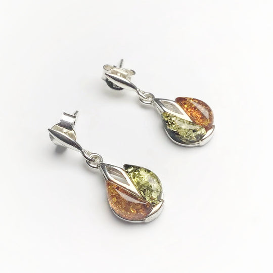 Mixed Amber Stud Earrings