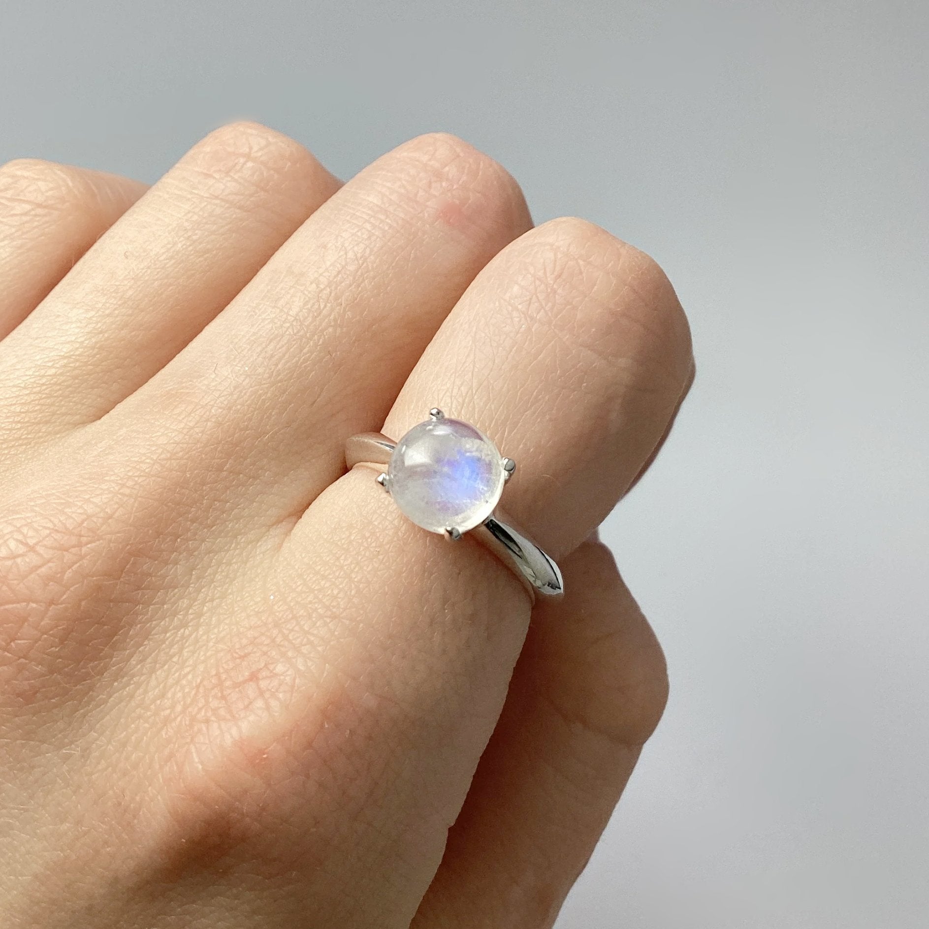 Rainbow Moonstone Ring