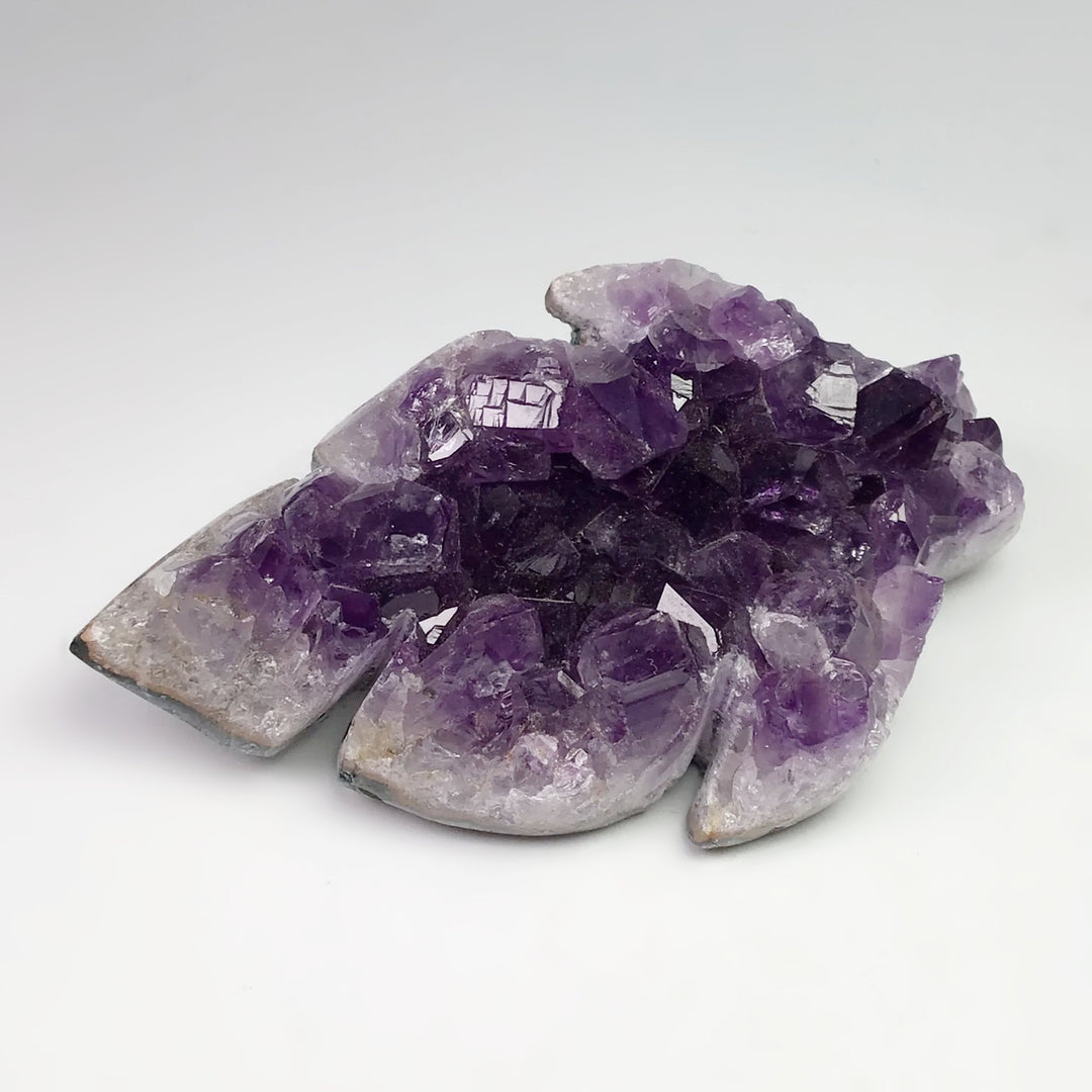 Amethyst Druze Cluster Leaf Carving