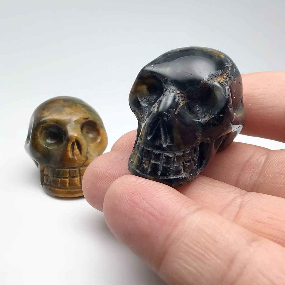 Carved Tiger Eye Skull at $69 Each