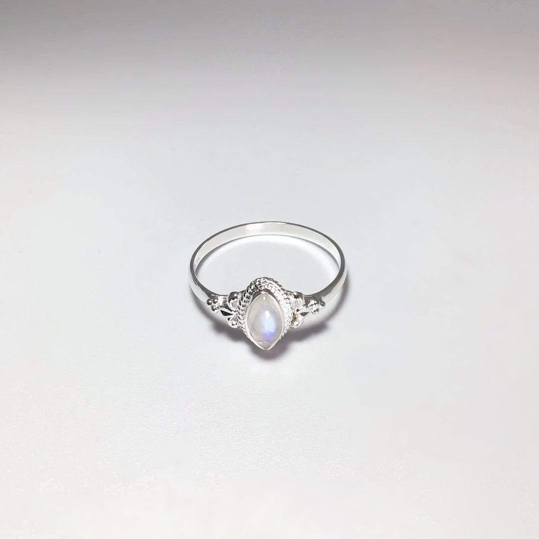 Rainbow Moonstone Ring