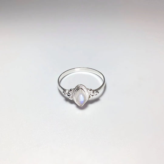 Rainbow Moonstone Ring