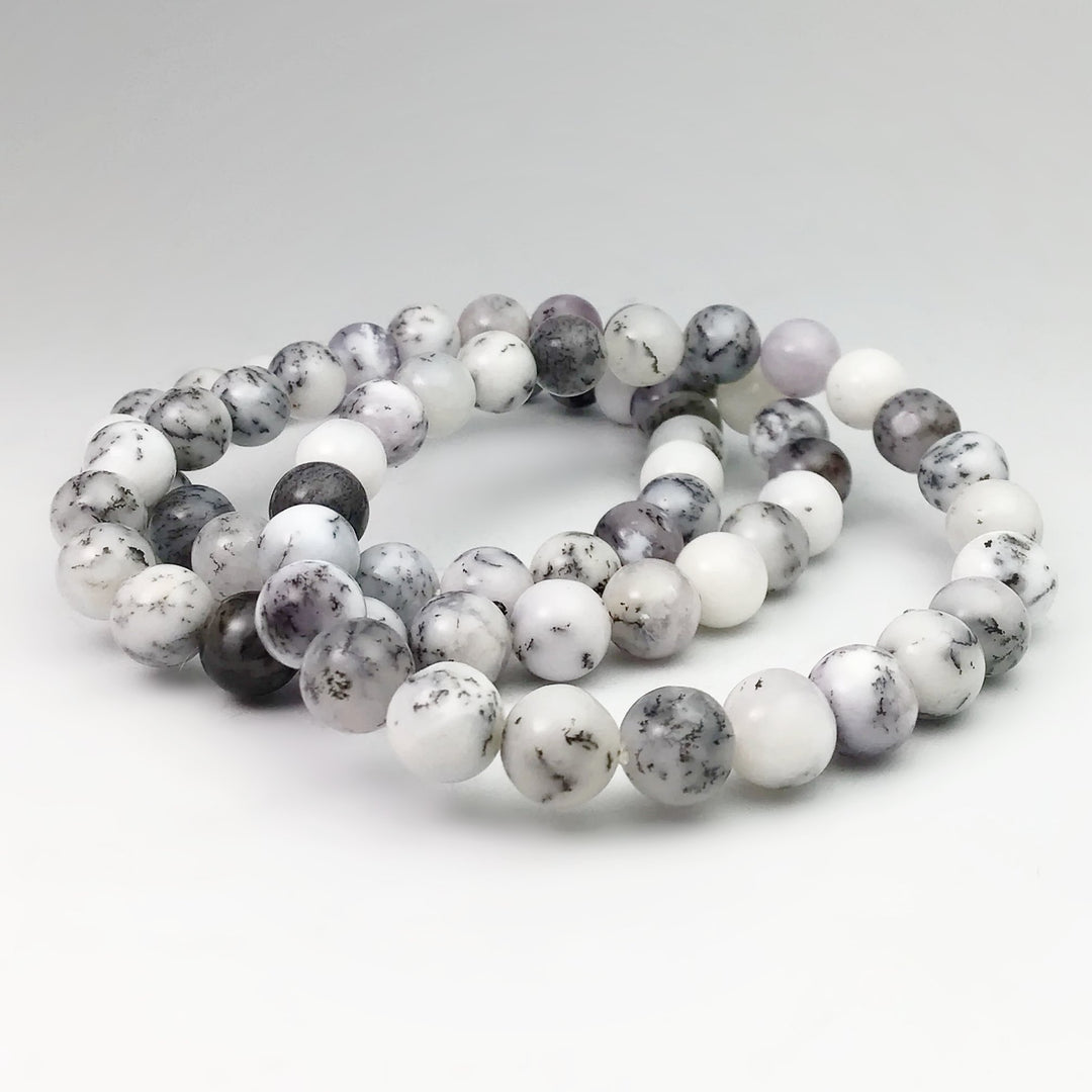 Dendritic Opal Beaded Bracelet - 8mm - High Quality