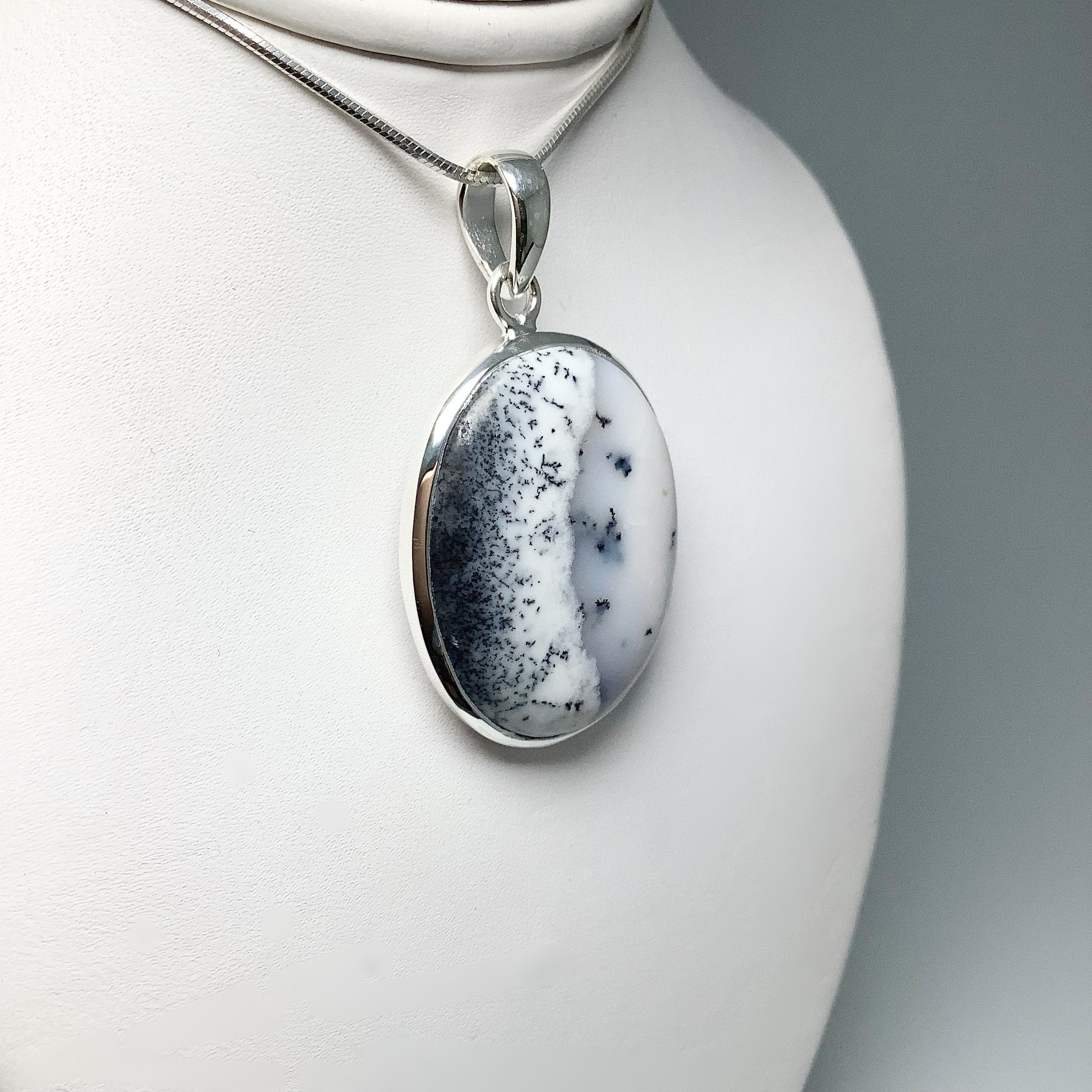 Popular Dendritic Opal Sterling Silver Pendant