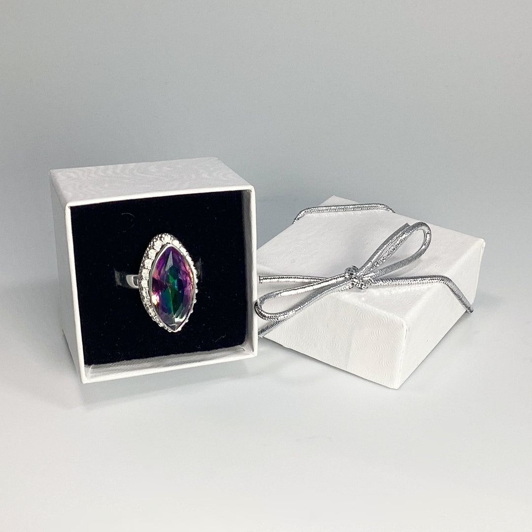 Mystic Topaz Marquise Cut Ring