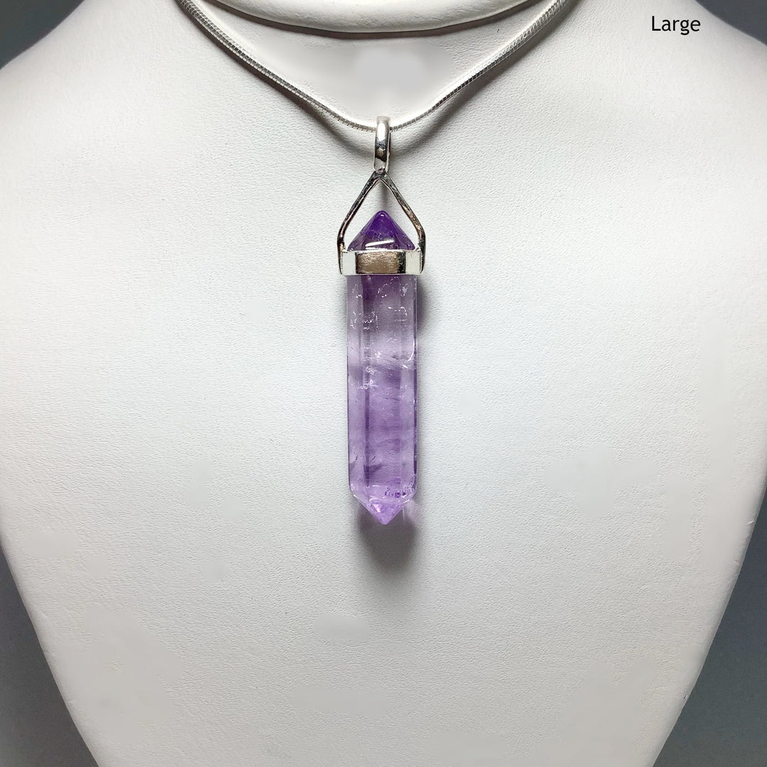 Amethyst Double Terminated Point Pendant