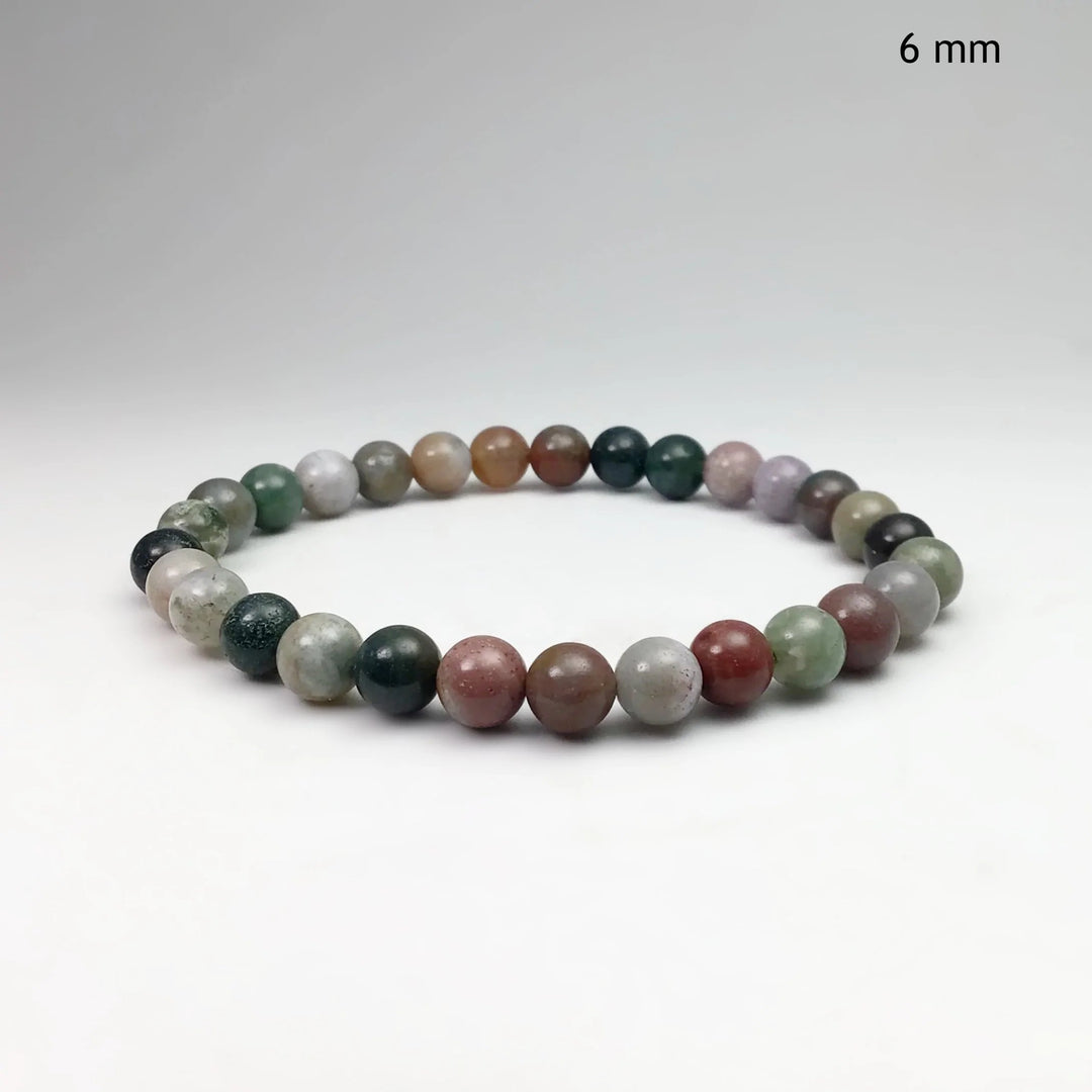 Indian Agate Beaded Bracelet