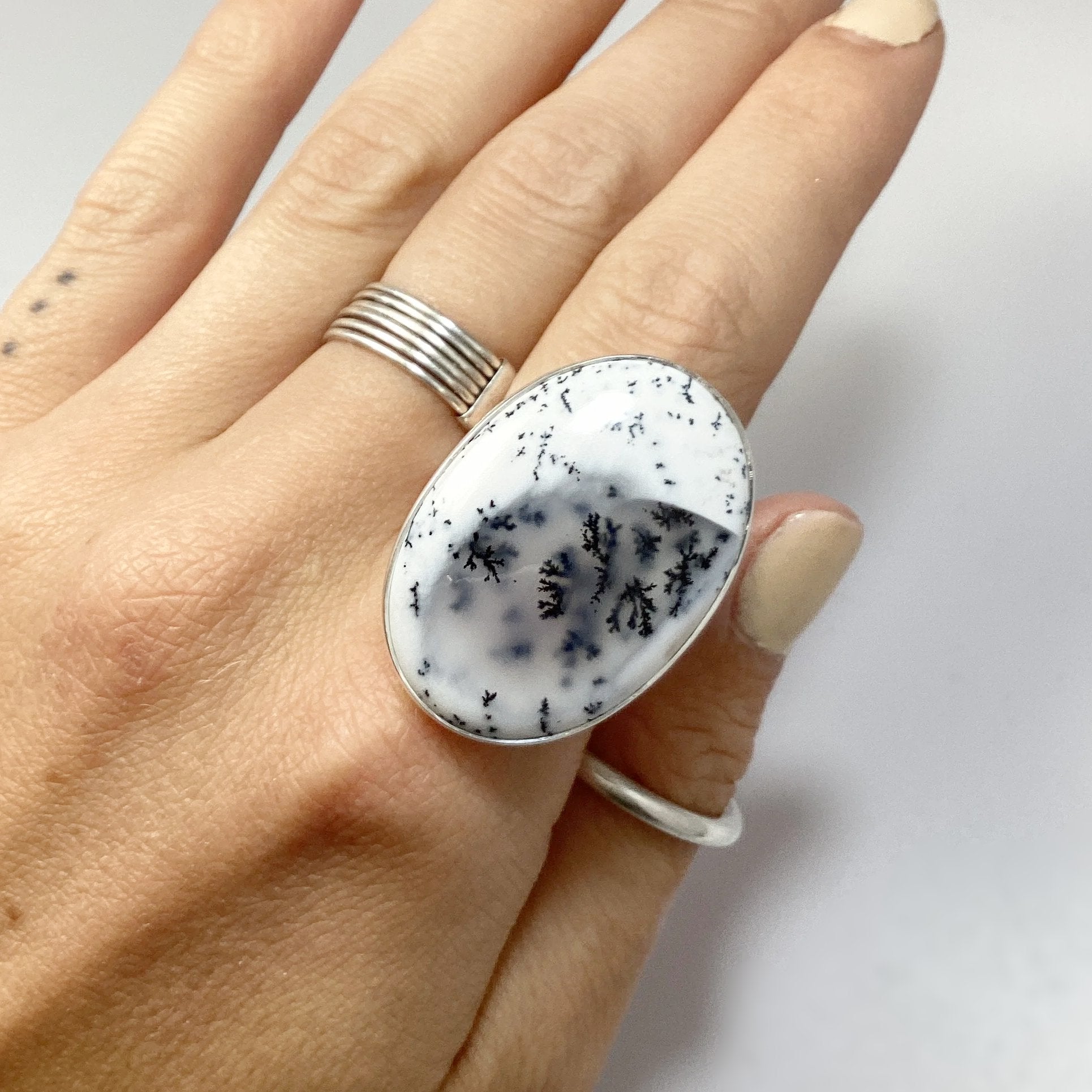 Dendritic Opal Ring