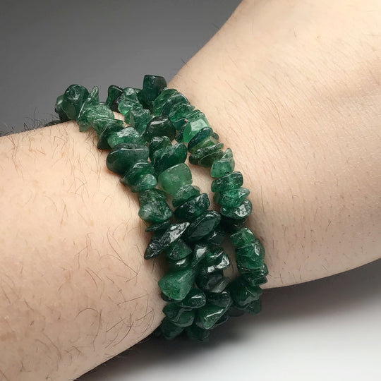 Green Fuchsite Chip Beaded Bracelet