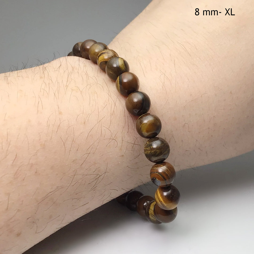 Brown Gold Tiger Iron Beaded Bracelet