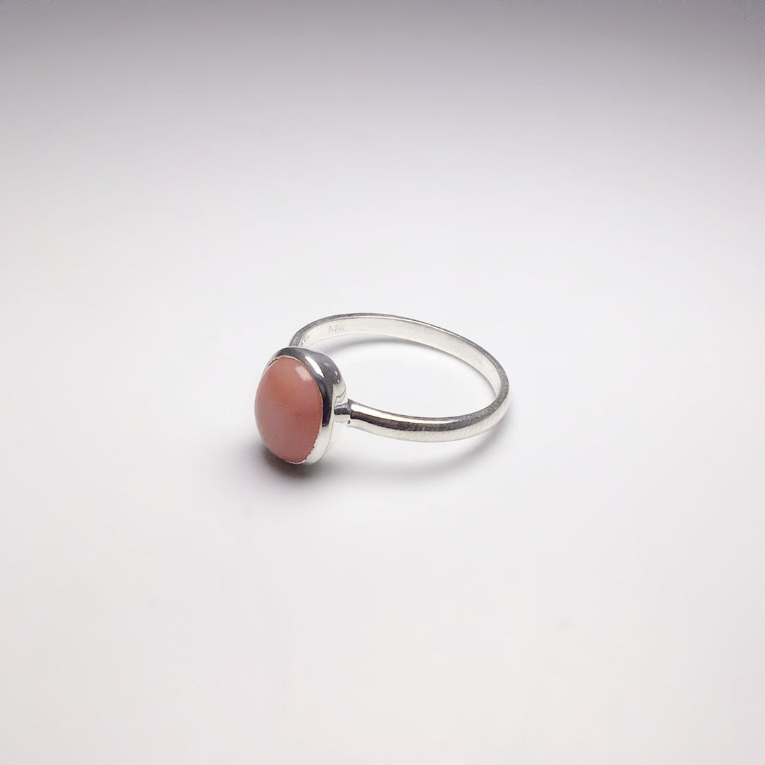 Pink Peruvian Opal Ring