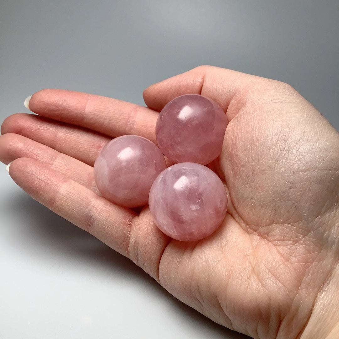 Mini Rose Quartz Sphere at $45 Each