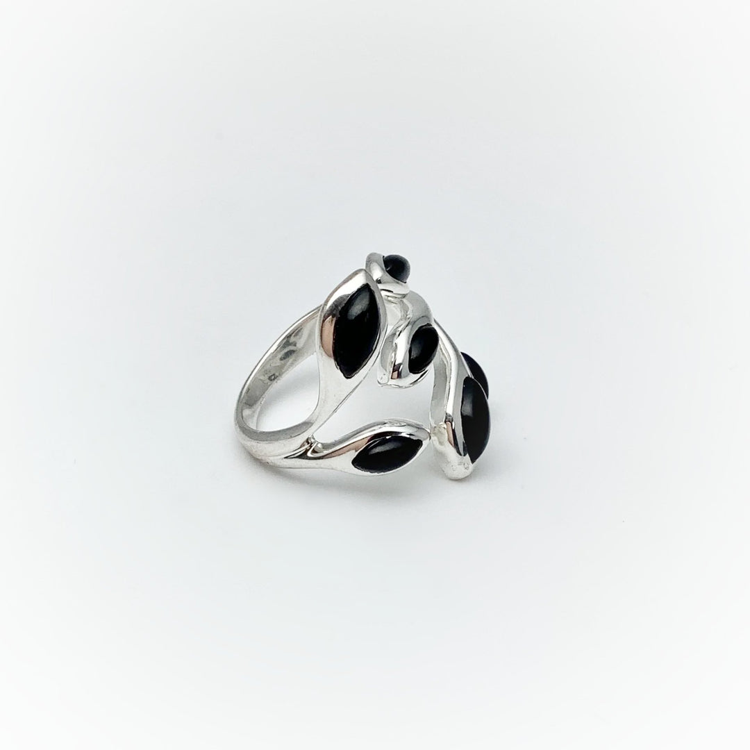 Black Onyx Adjustable Ring