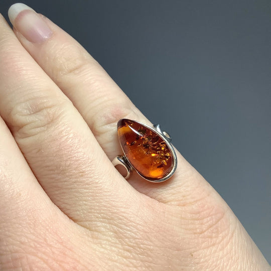 Cognac Amber Ring