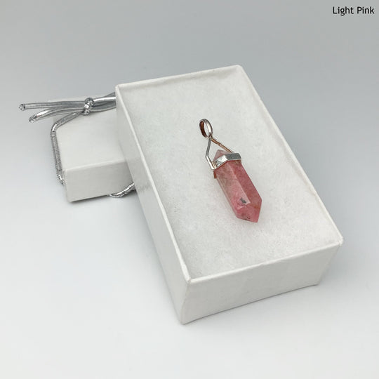 Rhodonite Double Terminated Point Pendant