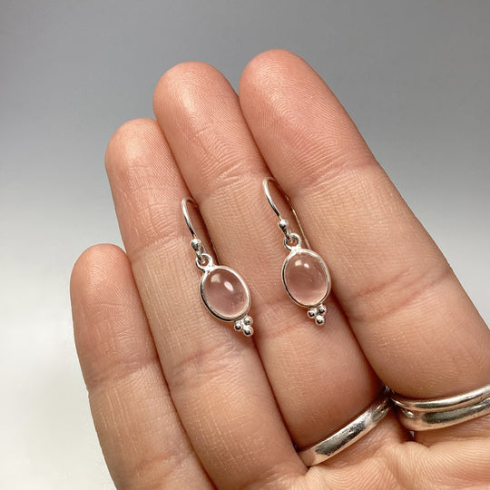 Rose Quartz Dangle Earrings