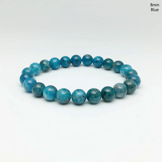 Blue Apatite Beaded Bracelet