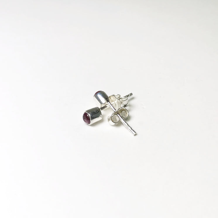 Pink Tourmaline Stud Earrings