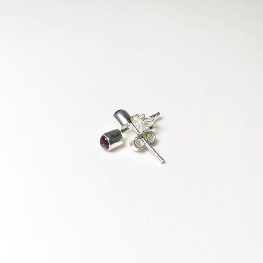 Pink Tourmaline Stud Earrings