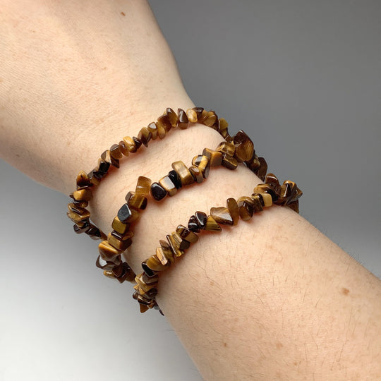 Tiger Eye Chip Beaded Bracelet