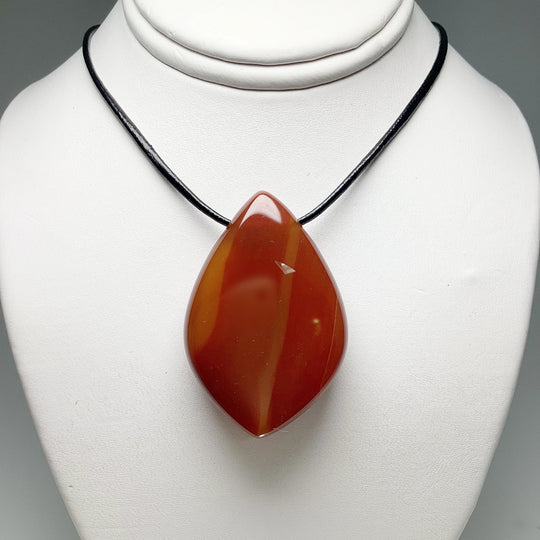 Carnelian Agate Drilled Pendant