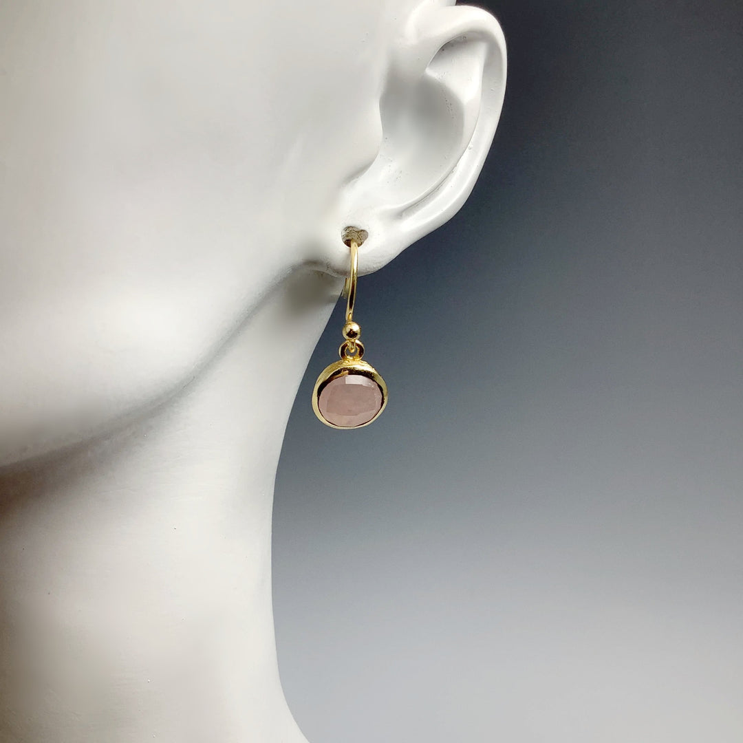 Rose Quartz Dangle Earrings