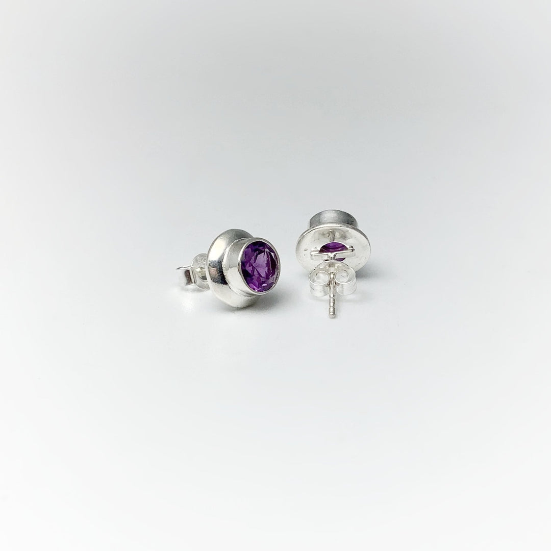 Amethyst Stud Earrings