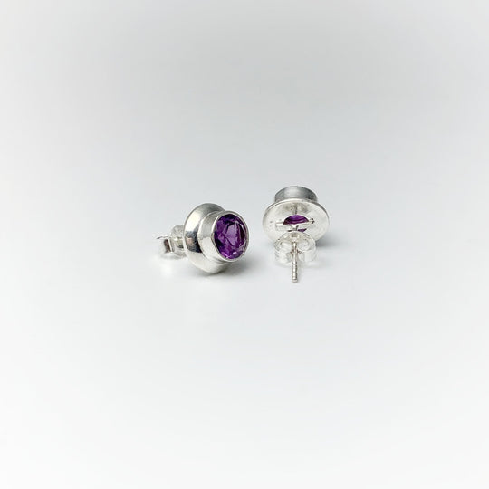 Amethyst Stud Earrings