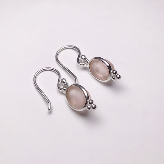 Rose Quartz Dangle Earrings